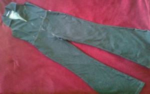 elastický džínsový overall
